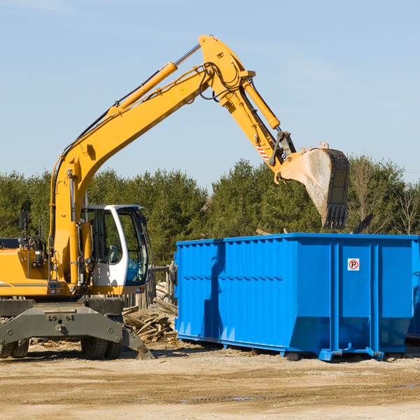 are there any restrictions on where a residential dumpster can be placed in Bridgeport AL